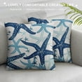 thumbnail image 3 of YANMS Throw Pillow Covers Beach Ocean Coastal Green and Decorative Pillow Cases Home Decor Standard Square Summer White Pillowcases, 3 of 5