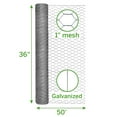 thumbnail image 4 of Expert Gardener Galvanized Steel Gray Poultry Netting - 36 in x 50 ft - Rolled Wire Netting, 4 of 17