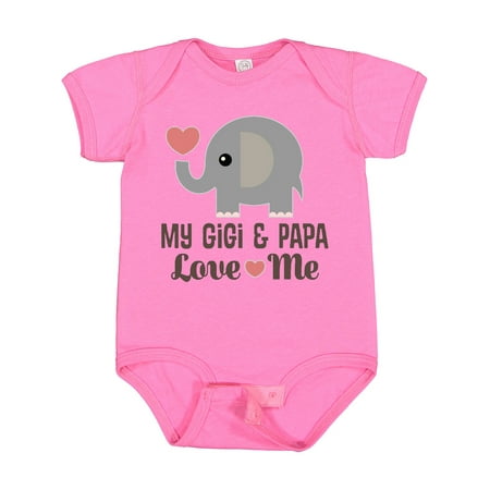 

Inktastic My Gigi and Papa Love Me Gift Baby Boy or Baby Girl Bodysuit
