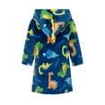 Coduop Toddler Kid Little Boy Dinosaur Hooded Bathrobe Robe Pajamas