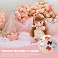 thumbnail image 4 of 60 Pcs Mini Ribbon Bow 3/4" Mini Fabric Satin Ribbon Flower Bows for Craft DIY Sewing Wedding Birthday Party, Black, 4 of 5