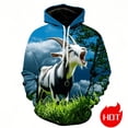thumbnail image 2 of Sudadera con capucha y sudadera con estampado 3D de cabras que gritan, novedad, sudadera con capucha y gráfico de cabra enojada, ropa de calle divertida para niños, 2 of 5