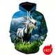 thumbnail image 2 of Sudadera con capucha y sudadera con estampado 3D de cabras que gritan, novedad, sudadera con capucha y gráfico de cabra enojada, ropa de calle divertida para niños, 2 of 5