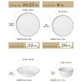 thumbnail image 3 of Vancasso 24 Piece Glossy Glazed Ceramic Dinnerware Set, Elegant Plates and Bowls Sets, Dishwasher & Microwave Safe, Dish Sets for 6, Black Trim, 3 of 7