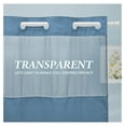 thumbnail image 6 of Moonlight Blue Long No Hook Shower Curtain with Snap-in Liner, 230GSM Waffle Weave for Bathroom, 71W x 86H, Easy Install, 6 of 7