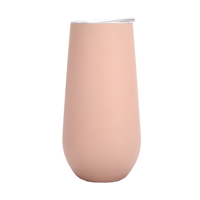 Toystoory Copas de cóctel Mantener caliente Copa de vino de flauta de champán sin costuras Rosa mate Type2 NO2