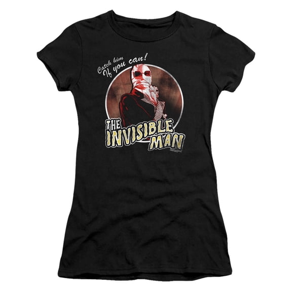 Universal Monsters Catch Him If You Can S/S Junior Women's T-Shirt Sheer Black