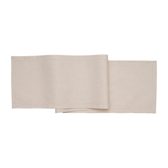 Hemstitch Solid Natural 100% Cotton Cloth Table Runner 14" x 72"