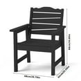 thumbnail image 3 of Patio Chair Garden Chairs, All-Weather Outdoor Dining Chair with 400lbs Capacity, Black, 3 of 7
