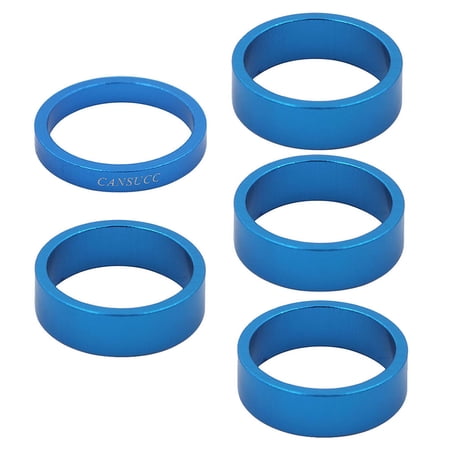 Yucurem 5/10mm MTB Bike Front Fork Washer Set Bicycle Stem Headset Spacer (Blue)