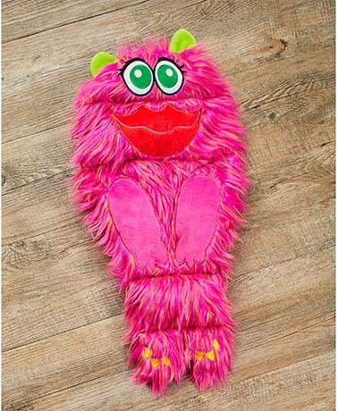 pink monster dog toy