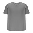 thumbnail image 4 of Hinvhai Men's T Shirts Short Sleeve Classic V Neck T-Shirt Casual Summer Basic Tee Shirt Gray M(M), 4 of 7