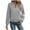 Gray, variant on Women's Bomber Jacket Long Sleeve Zip up Flight Jackets Lightweight Jacket for Women White M