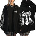 thumbnail image 3 of Sudadera con capucha con cremallera Ghostemane limitada, sudaderas con capucha con estampado gráfico, sudaderas con cremallera gótica de Metal Rock, ropa de calle Harajuku, abrigos, 3 of 5