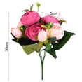 thumbnail image 6 of Walbest 1 Bouquet Vintage Artificial Peony Silk 5 Heads Flowers Bouquet Home Party Wedding Decoration, 6 of 7