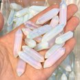 thumbnail image 3 of 1 pieza de varita de cuarzo rosa pequeña con puntas DT, cristal hexagonal, piedra natural, curación mineral, Reiki, decoración de la habitación del hogar, bricolaje, para colgante, regalo, 3 of 5