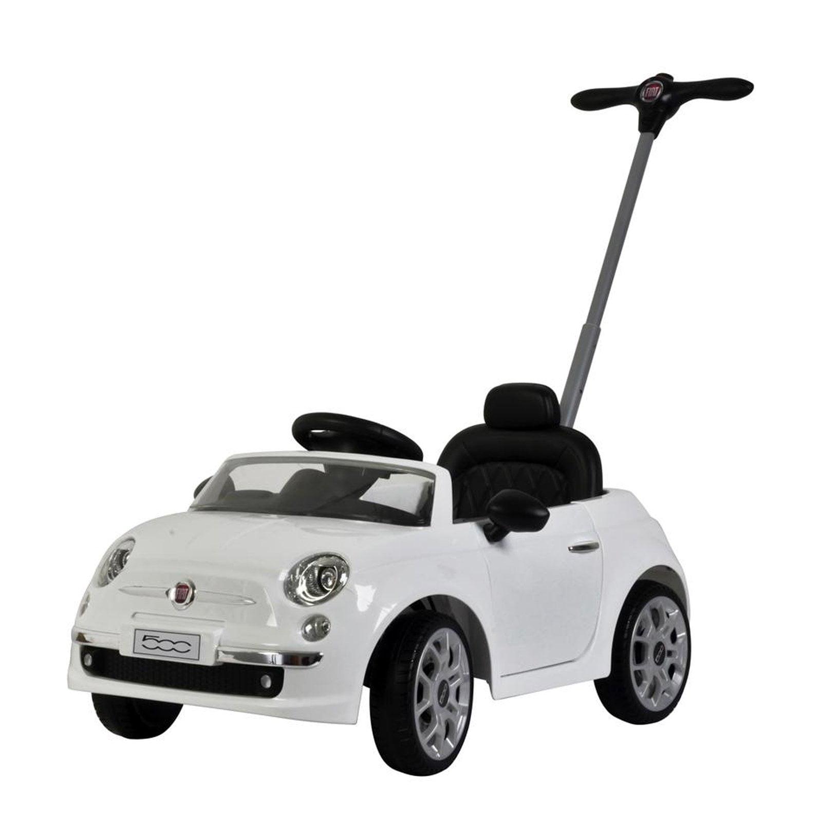 KidPlay Products Licensed Kids Ride On Fiat 500 Push Car Stroller