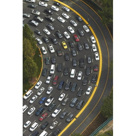 Los Angeles, Hollywood, Traffic Queueing to Get into Universal Studios Print Wall Art By David (Best Traffic App Los Angeles)