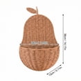 thumbnail image 3 of Handmade Woven Rattan Wall Mounted Storage Basket, Pocket Shape Design, Miscellaneous Organizer for Bathroom, Kitchen, or Entryway, Hanging Basket, 3 of 6
