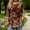 Coffee, variant on Vivianyn HD Women's Floral Print Tunic Top, 3/4 Sleeve Loose Fit Casual Blouse,Coffee,Size L-XXXXXL