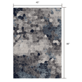 thumbnail image 3 of 4â€™ x 6â€™ Navy Blue Cobblestone Pattern Area Rug, 3 of 9