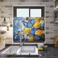 thumbnail image 7 of GZHJMY 24 Inch Length Kitchen Curtains Butterfly Flowers 2 Panels Half Window Sheer Curtains Rod Pocket Farmhouse Short Drapes for Bathroom Cafe Basement Home Decor, 7 of 7