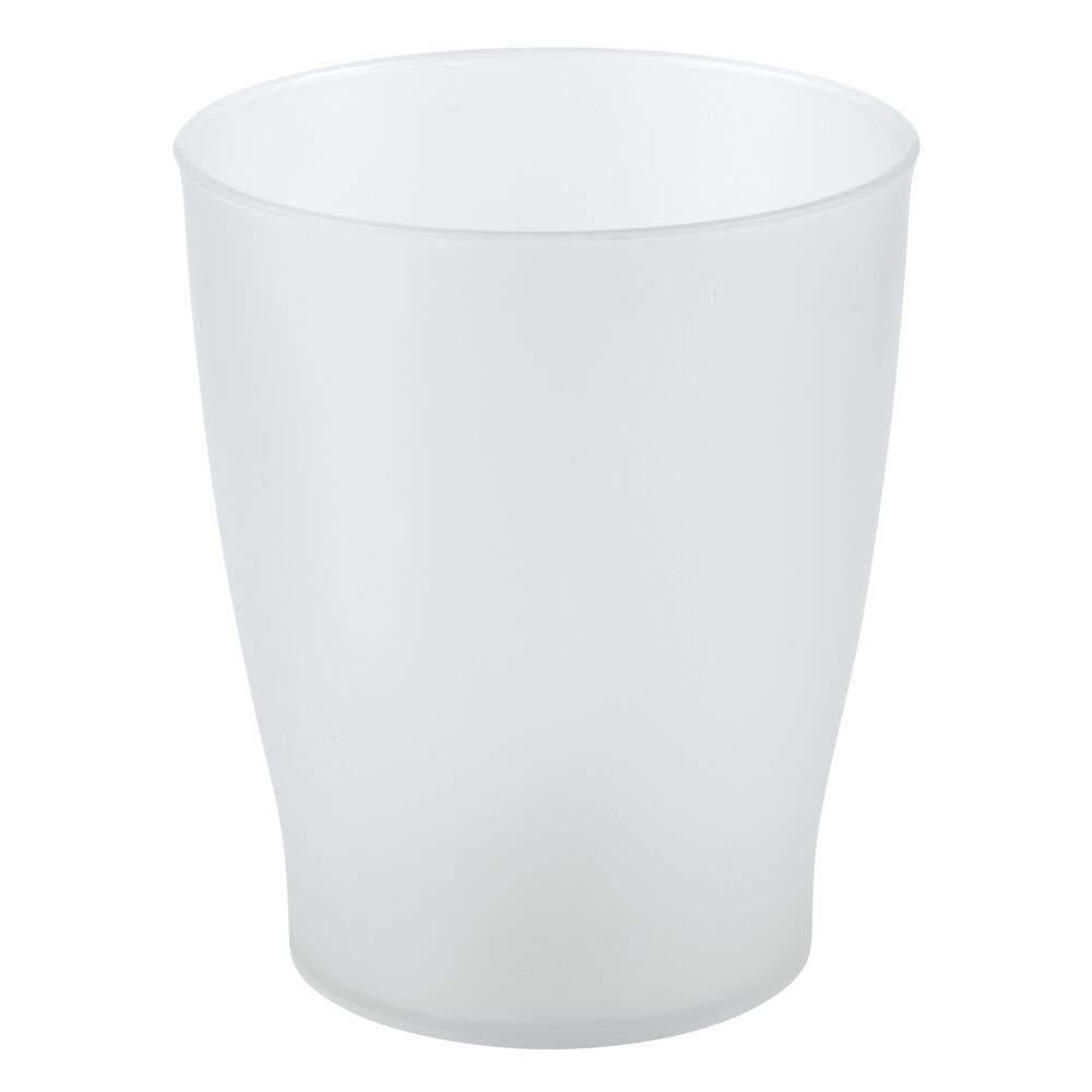 mDesign Slim Round Plastic Small Trash Can Wastebasket, Garbage