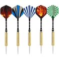 thumbnail image 2 of Jinsinto 15 Pack Steel Tip Darts, Metal Tip Set with Aluminum Shafts, Rubber O'Rings and Extra Dart Sharpener, 2 of 5