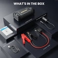 thumbnail image 6 of AVAPOW 3000A Car Jump Starter, 23800mAh Portable Battery Booster for 12V Vehicles, Jump Box for Up to 8.0L Gas and 8.0L Diesel Engines, with Smart Jumper Cables, LCD Display and LED Emergency Light, 6 of 10