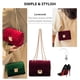 thumbnail image 5 of Bolso de hombro para mujer, bolso de mano de moda, bolso cruzado de diseñador con correa de cadenaClaret:;:;, 5 of 5