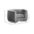 thumbnail image 3 of Meridian Furniture Julian Grey Velvet Chair, 3 of 7