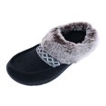 thumbnail image 1 of Isotoner Chaussons à Capuche en Microsuède et Fourrure Recyclés (Femmes), 1 of 3