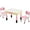Pink, variant on DOREROOM 4 in 1 Kids Table and 2 Chairs Set with Storage, Toddler Table and Chair Set for Kids Ages 3-10, Graffiti & Building Blocks Double-Sided Tabletop (Grayish Blue, 2 Chairs)