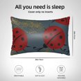 thumbnail image 2 of Silk Pillow Case for Hair And Skin Queen - Ladybug Cooling Sleep Throw Pillow Covers Standard Size 20x30in, comfort Satin Pillowcase with Zipper for Women Men, 2 of 7