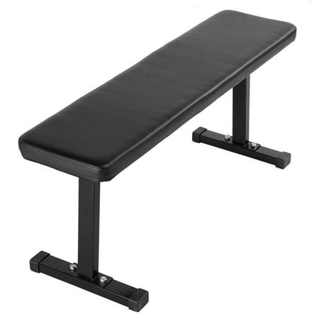 Yaheetech Strength Flat Weight Bench Black Walmart Com