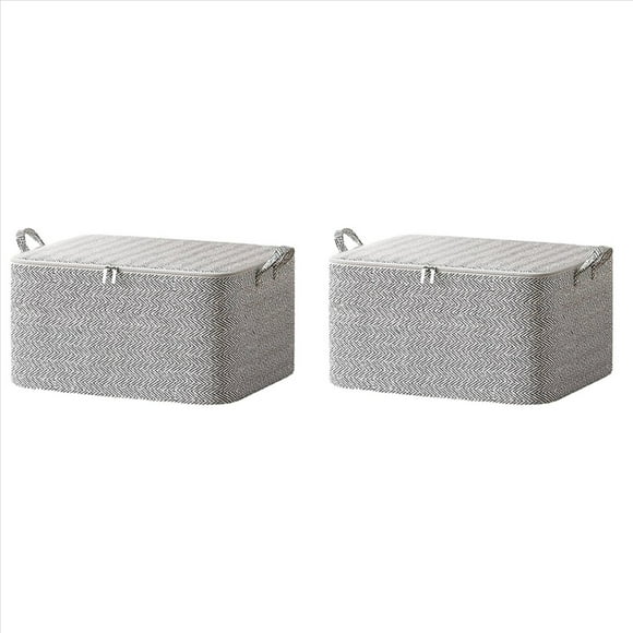 2X Bolsa de Almacenamiento con Cremalleras No Tejidas, Cesta de Almacenamiento para EdredóN MóVil, Bolsa de Almacenamiento de Ropa de Viaje de Gran Capacidad