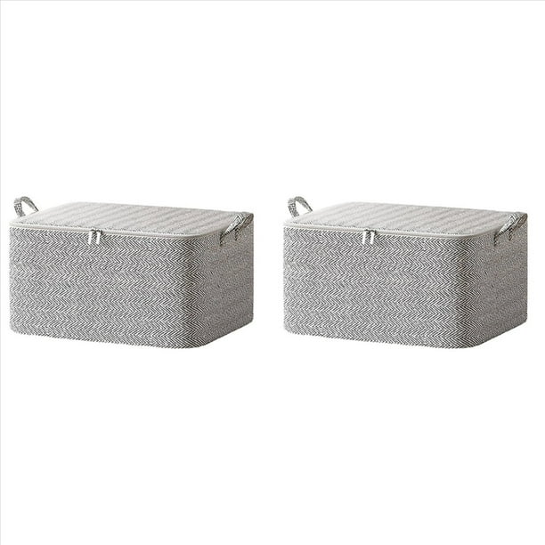 2X Bolsa de Almacenamiento con Cremalleras No Tejidas, Cesta de Almacenamiento para EdredóN MóVil, Bolsa de Almacenamiento de Ropa de Viaje de Gran Capacidad