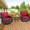Rattan density encryption red, variant on Outdoor Swivel Rocker Patio Chairs Set of 2 with Matching Side Table – 3-Piece Wicker Bistro Set with Premium Fabric Cushions