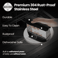 thumbnail image 5 of Gourmet Easy-Stainless Steel Smash Burger Press for Griddle, 2 lbs Heavy Duty Burger Smasher Tool with Heat-Resistant Handle, Premium Sandwich Maker, Hamburger Press for BBQ Grilling Accessories, 5 of 6