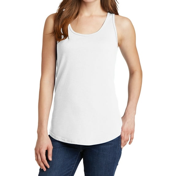 Ladies Core Cotton Tank Top White 2X-Large