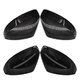 thumbnail image 3 of For A-U-D-I A3 S3 8V RS3 2013 2014 2015 2016 2017 2018 2019 RearView Mirror Case Cover Carbon Fiber Pattern or Black Cover, 3 of 7