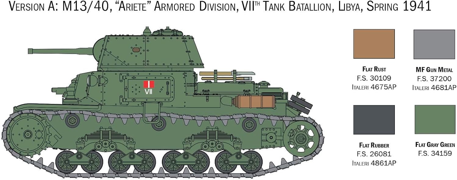 Italeri 25768 1:56 Italian Tanks & Semoventi Model Building Kit, Standing Model Building, Craft