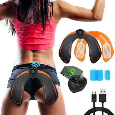 ABS Stimulator Buttocks,Hips Trainer with LCD Display & USB Rechargeable & Butt Lifting Buttocks Enhancement Device Sexy Hips Shaping (Best Way To Tone Your Butt)