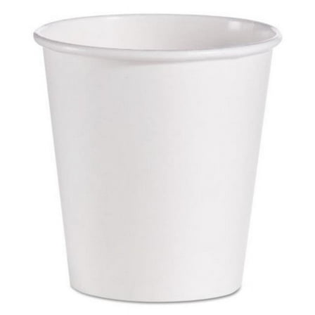 SOLO Cup 510W 10 oz Single-Sided Poly Paper Hot Cups, White