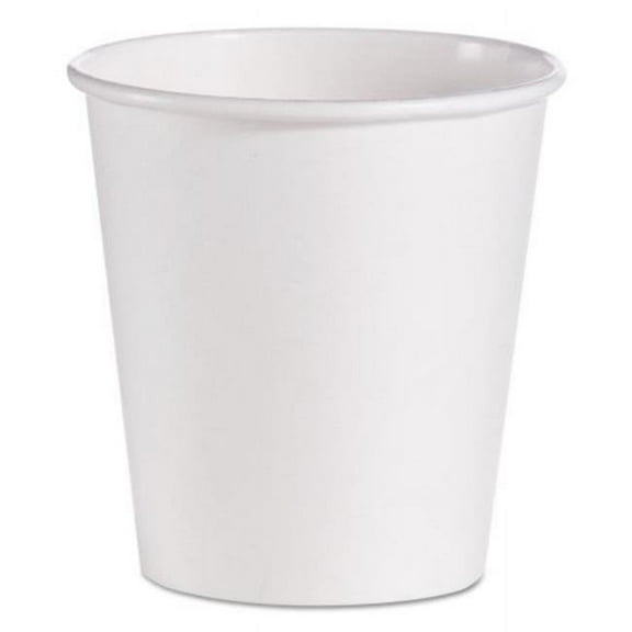 SOLO Cup 510W 10 oz Single-Sided Poly Paper Hot Cups, White
