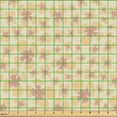 thumbnail image 2 of Ambesonne Coral Fabric by the Yard Upholstery, Abstract Flowers Retro Plot, 3 Yards, Almond Pastel Brown and Tan, 2 of 5