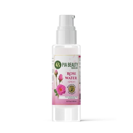 Pure Rose Petals Rosewater Spray, 100% Natural Handmade Facial Mist & Toner, Alcohol Free Hydrating Rose Water for Face, Hair & Body