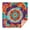 Colorful Tie Dye, variant on Blue White Tie Dye Mandala Pattern Square Tablecloth,Waterproof Square Table Cover,Wipeable Spillproof Washable Table Cover for Home Kitchen Party Decor 42"X42"(107x107cm)
