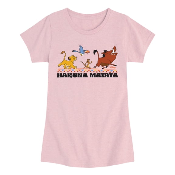 Lion King - No Worries - Youth Girls Fitted Short Sleeve T-Shirt