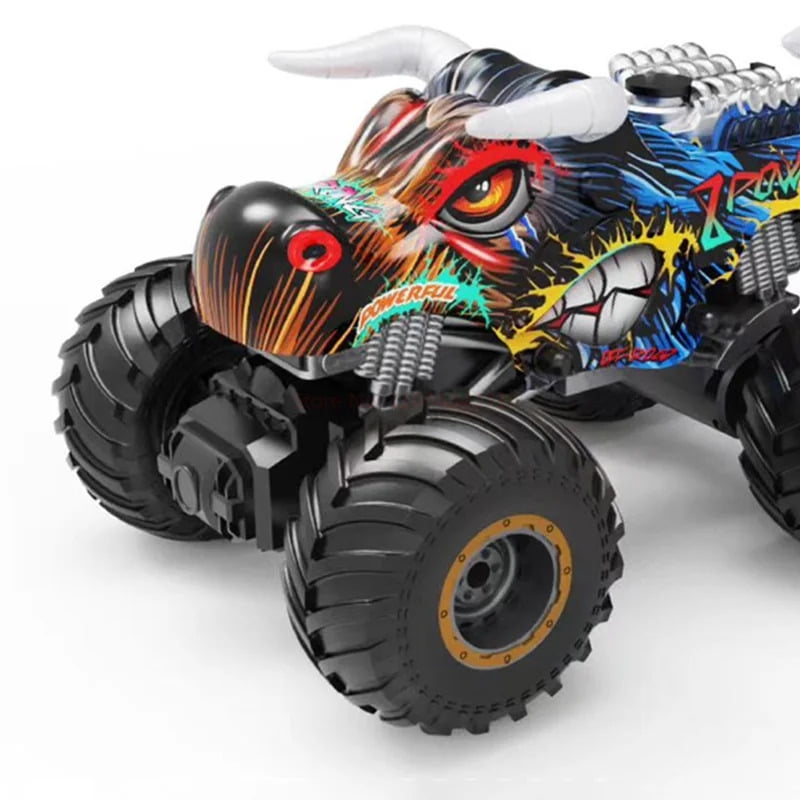 XITZ Triceratops Spray Remote Control Vehicle, 2.4GHz All Terrain Remote Control Monster Cars, 1:16 Monster Truck RC Trucks, Remote Monster Car with Spray Music and Light for Kids